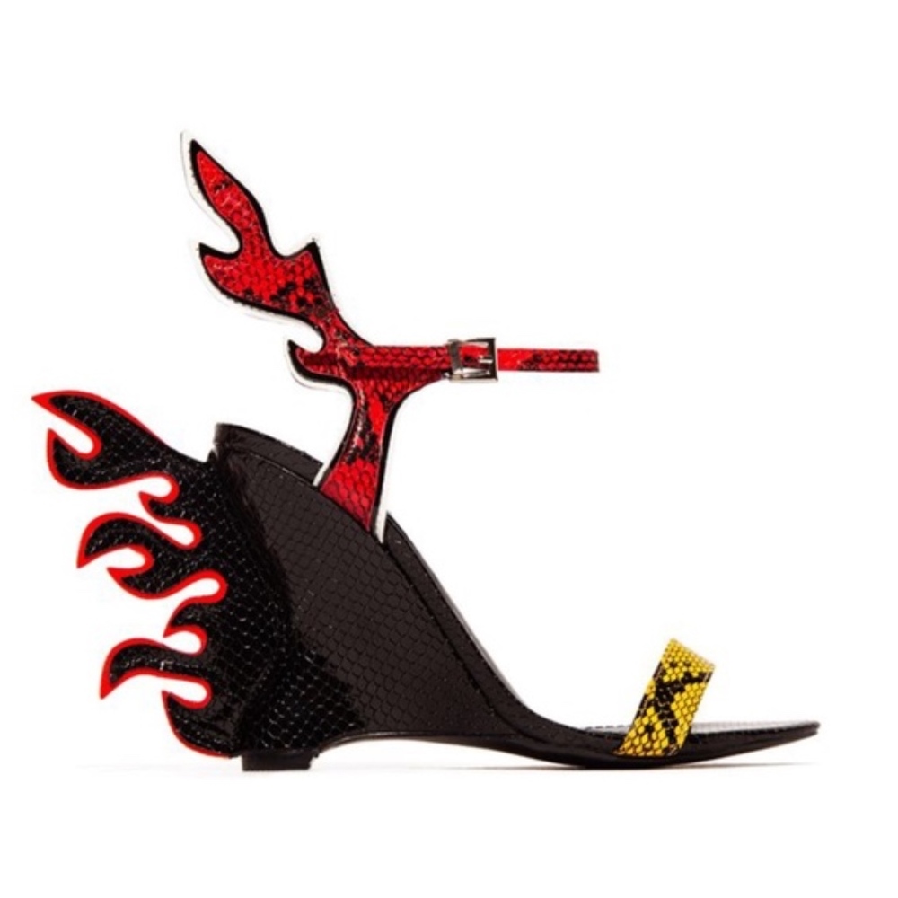 "FLAMES" Wedges  !! NEW SNAKESKIN MIX !! - Picture 2 of 6